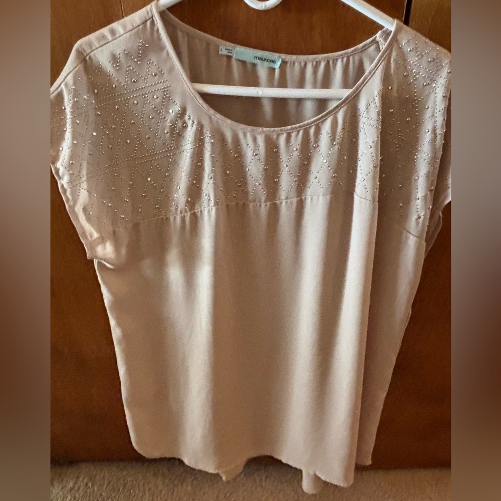 Maurices Blush Embellished Blouse